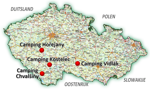 Klik op de camping voor meer info