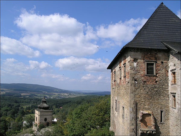 Uitzicht kasteel Lipnice