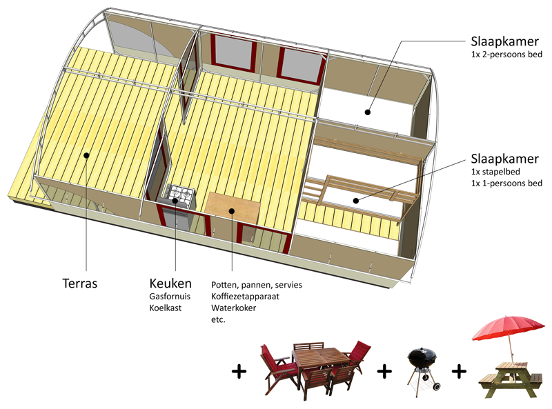 Luxe tunneltent huren Tsjechie